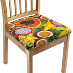 Tropical Jungle Fruits Pattern Print Chair Cushion Cover