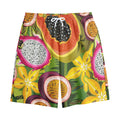 Tropical Jungle Fruits Pattern Print Cotton Shorts