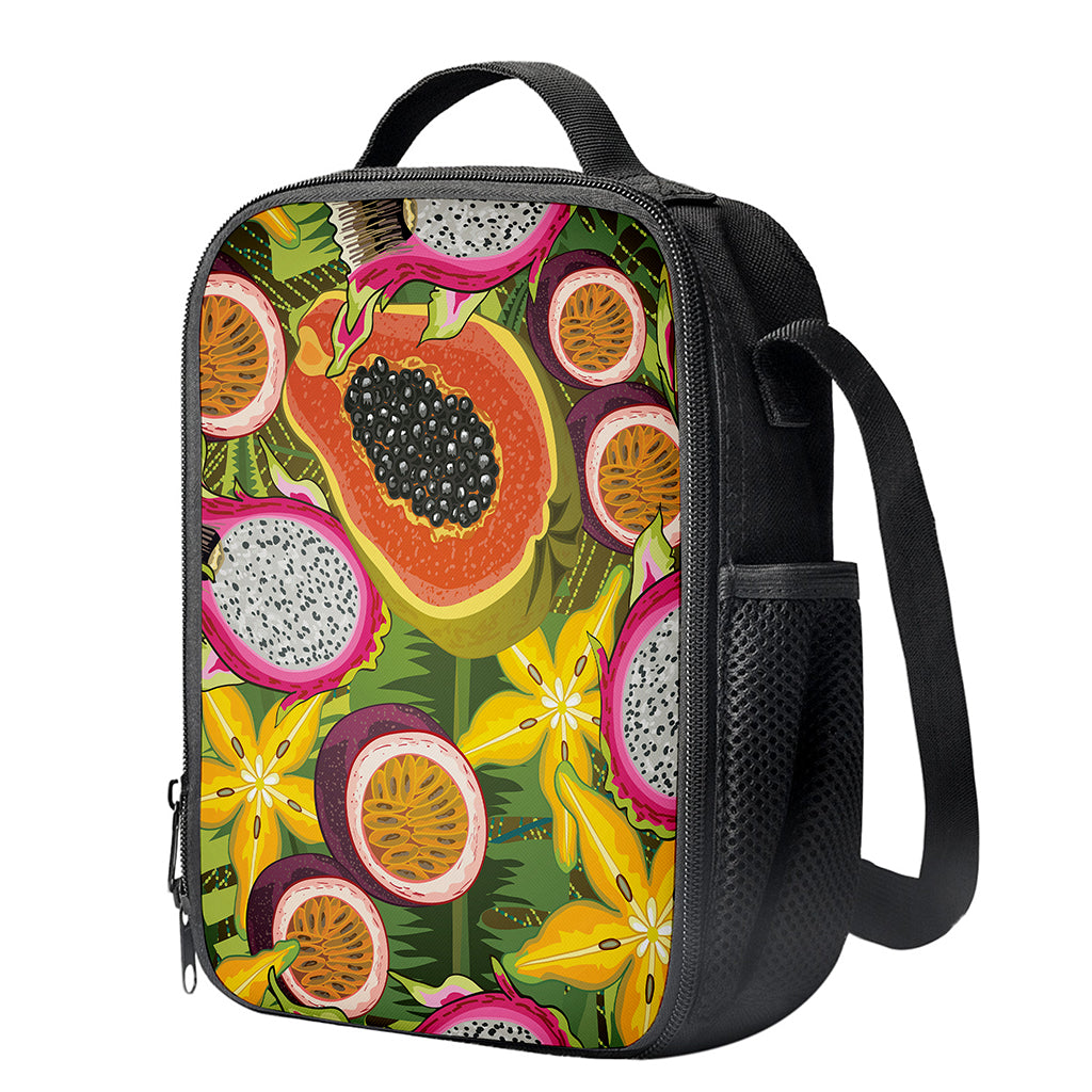 Tropical Jungle Fruits Pattern Print Crossbody Lunch Bag