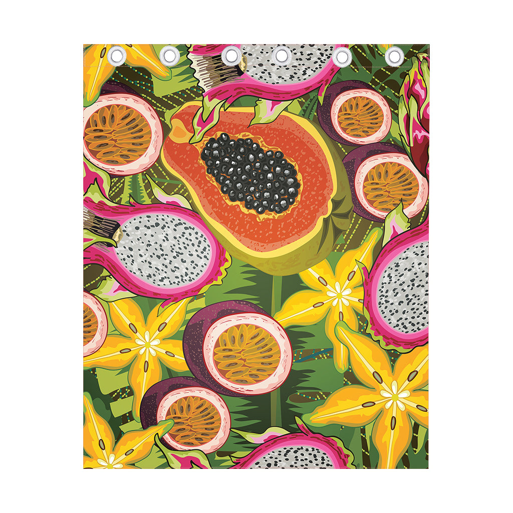 Tropical Jungle Fruits Pattern Print Curtain