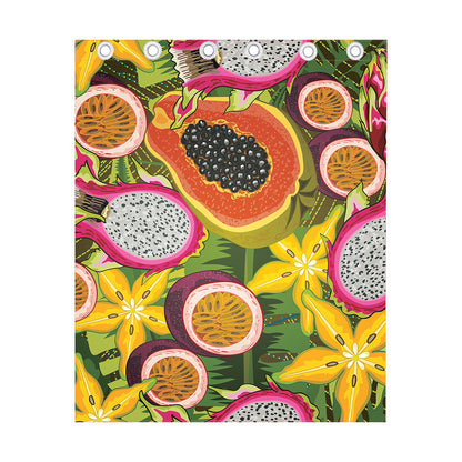 Tropical Jungle Fruits Pattern Print Curtain