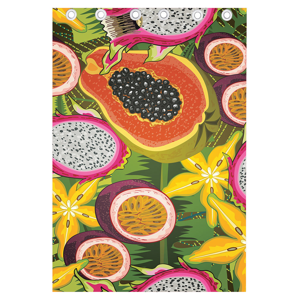 Tropical Jungle Fruits Pattern Print Curtain