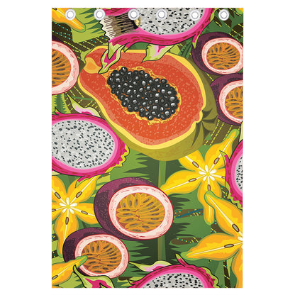 Tropical Jungle Fruits Pattern Print Curtain