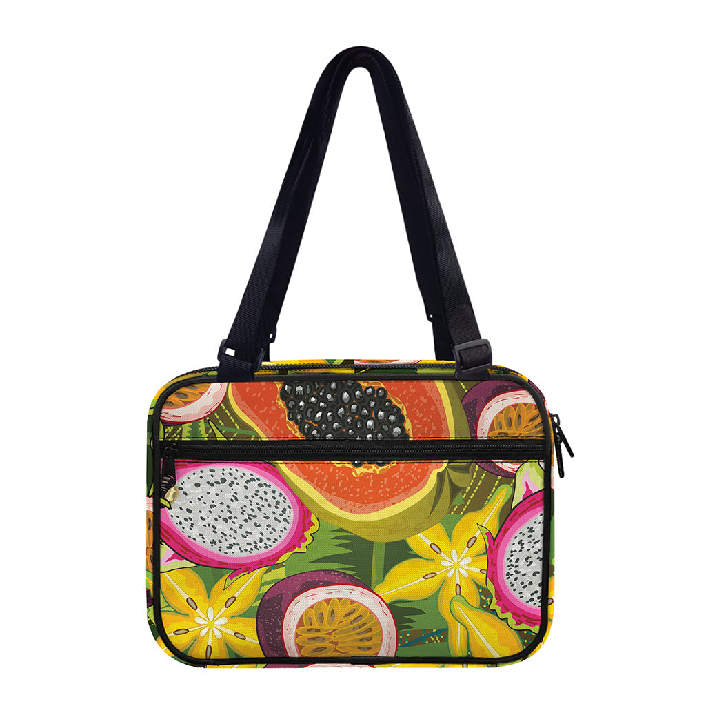 Tropical Jungle Fruits Pattern Print Double Strap Bible Bag