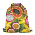 Tropical Jungle Fruits Pattern Print Drawstring Bag
