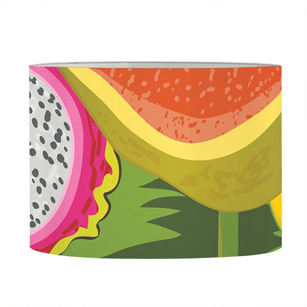 Tropical Jungle Fruits Pattern Print Drum Lamp Shade