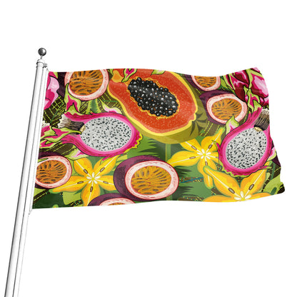 Tropical Jungle Fruits Pattern Print Flag