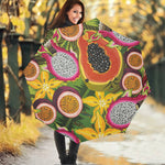 Tropical Jungle Fruits Pattern Print Foldable Umbrella