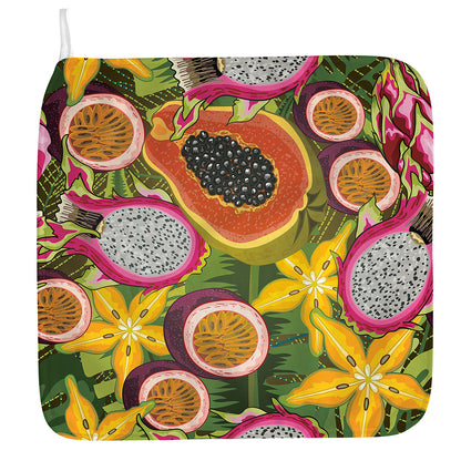 Tropical Jungle Fruits Pattern Print Hand Towel