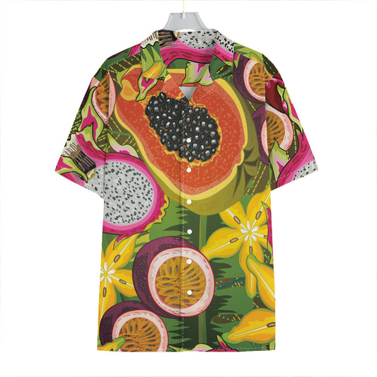 Tropical Jungle Fruits Pattern Print Hawaiian Shirt