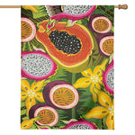 Tropical Jungle Fruits Pattern Print House Flag