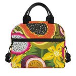 Tropical Jungle Fruits Pattern Print Insulated Lunch Bag