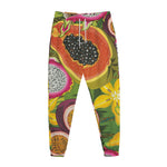 Tropical Jungle Fruits Pattern Print Jogger Pants