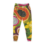 Tropical Jungle Fruits Pattern Print Jogger Pants