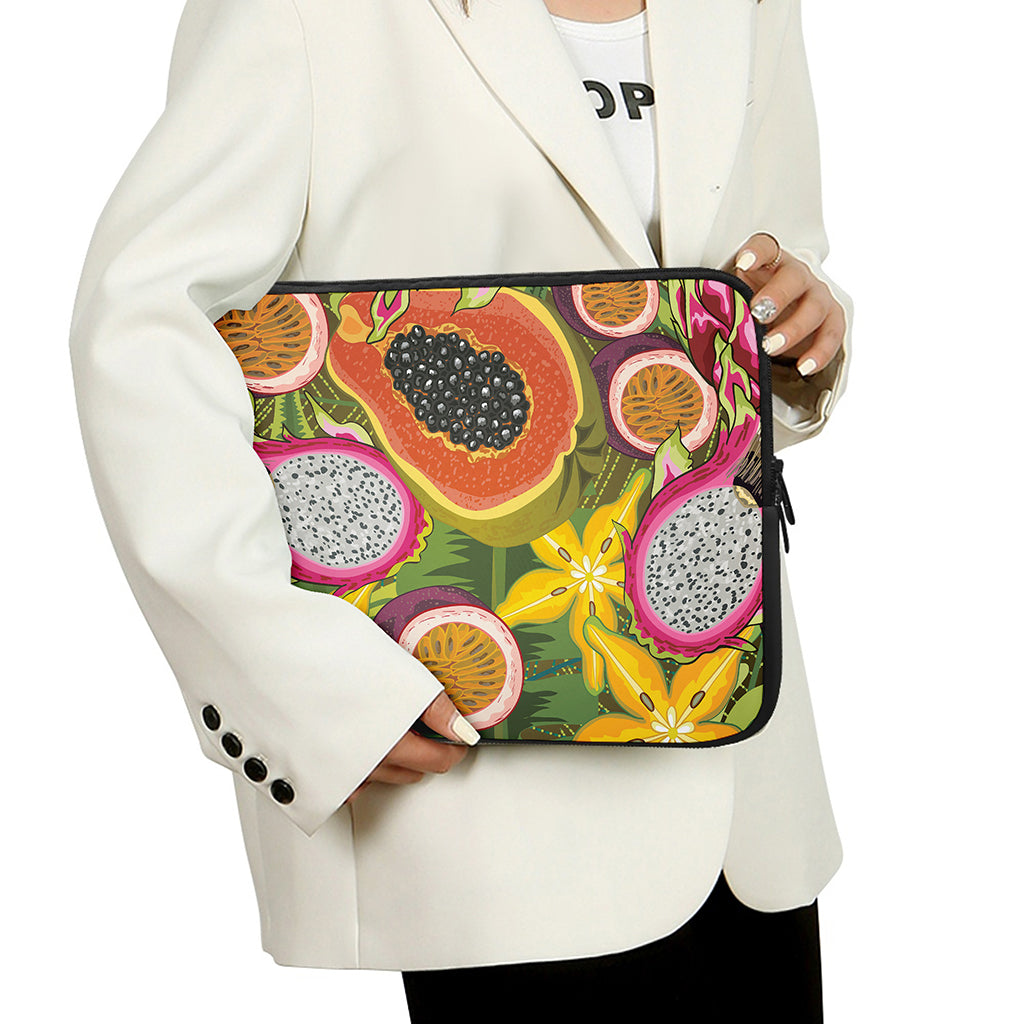 Tropical Jungle Fruits Pattern Print Laptop Sleeve