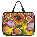 Tropical Jungle Fruits Pattern Print Laptop Sleeve With Handle