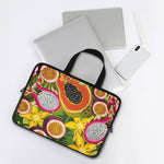Tropical Jungle Fruits Pattern Print Laptop Sleeve With Handle