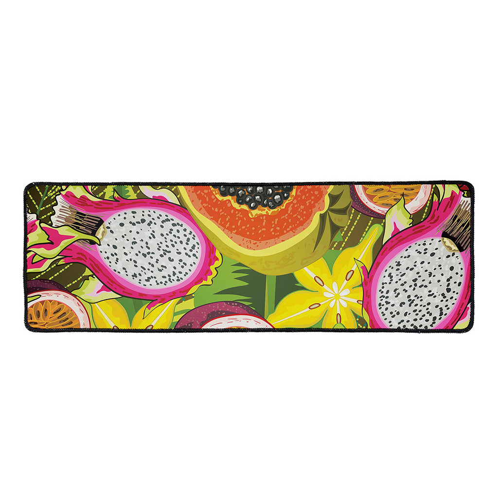 Tropical Jungle Fruits Pattern Print Long Kitchen Mat