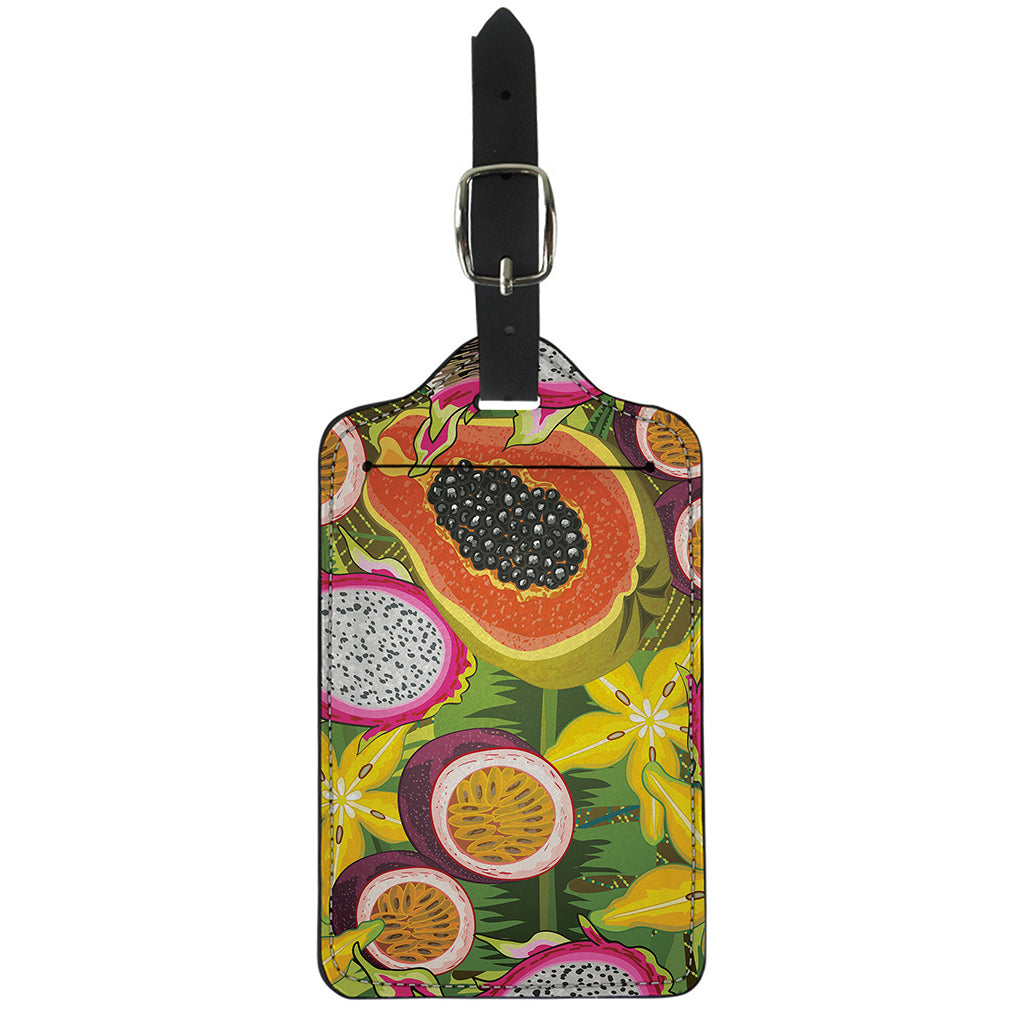 Tropical Jungle Fruits Pattern Print Luggage Tag