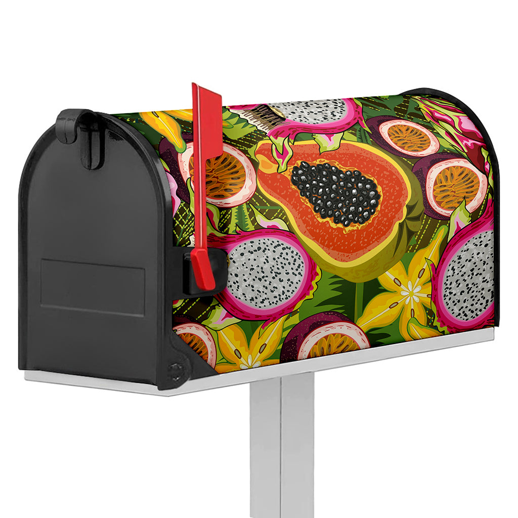 Tropical Jungle Fruits Pattern Print Mailbox Cover