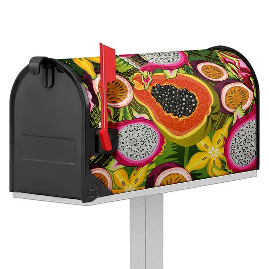 Tropical Jungle Fruits Pattern Print Mailbox Cover