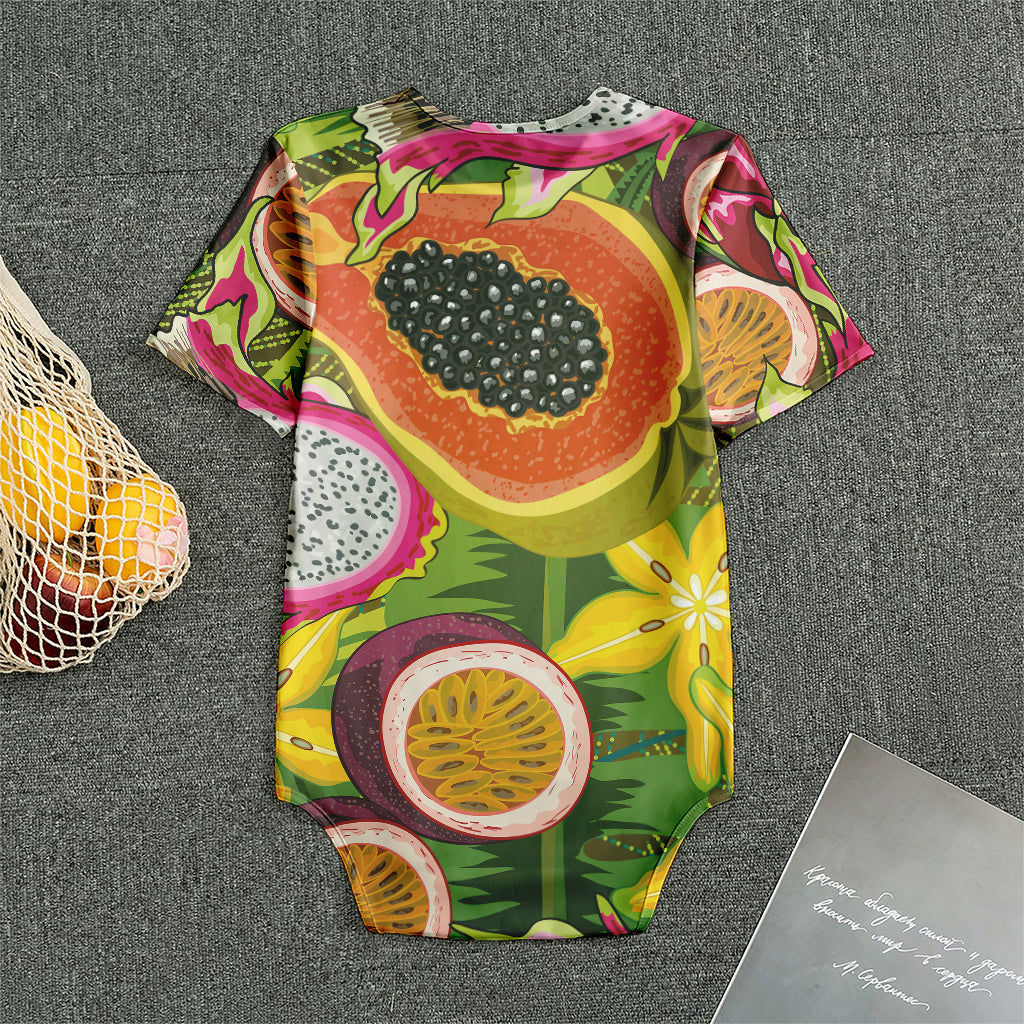 Tropical Jungle Fruits Pattern Print Men's Bodysuit