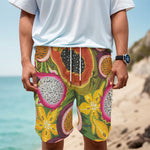 Tropical Jungle Fruits Pattern Print Men's Cargo Shorts