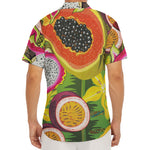 Tropical Jungle Fruits Pattern Print Men's Deep V-Neck Shirt