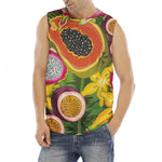 Tropical Jungle Fruits Pattern Print Men's Fitness Tank Top