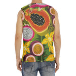 Tropical Jungle Fruits Pattern Print Men's Fitness Tank Top