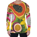 Tropical Jungle Fruits Pattern Print Men's Long Sleeve T-Shirt