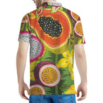 Tropical Jungle Fruits Pattern Print Men's Polo Shirt
