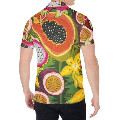 Tropical Jungle Fruits Pattern Print Men's Shirt
