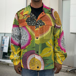 Tropical Jungle Fruits Pattern Print Men's Shirt Jacket