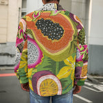 Tropical Jungle Fruits Pattern Print Men's Shirt Jacket