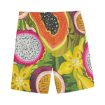 Tropical Jungle Fruits Pattern Print Men's Sports Shorts