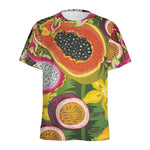 Tropical Jungle Fruits Pattern Print Men's Sports T-Shirt