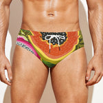 Tropical Jungle Fruits Pattern Print Men's Swim Briefs