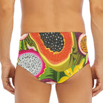 Tropical Jungle Fruits Pattern Print Men's Triangle Swim Briefs