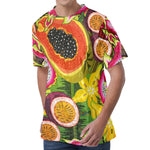 Tropical Jungle Fruits Pattern Print Men's Velvet T-Shirt