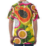 Tropical Jungle Fruits Pattern Print Men's Velvet T-Shirt