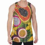 Tropical Jungle Fruits Pattern Print Men's Velvet Tank Top