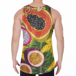 Tropical Jungle Fruits Pattern Print Men's Velvet Tank Top