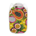 Tropical Jungle Fruits Pattern Print Mesh Laundry Hamper