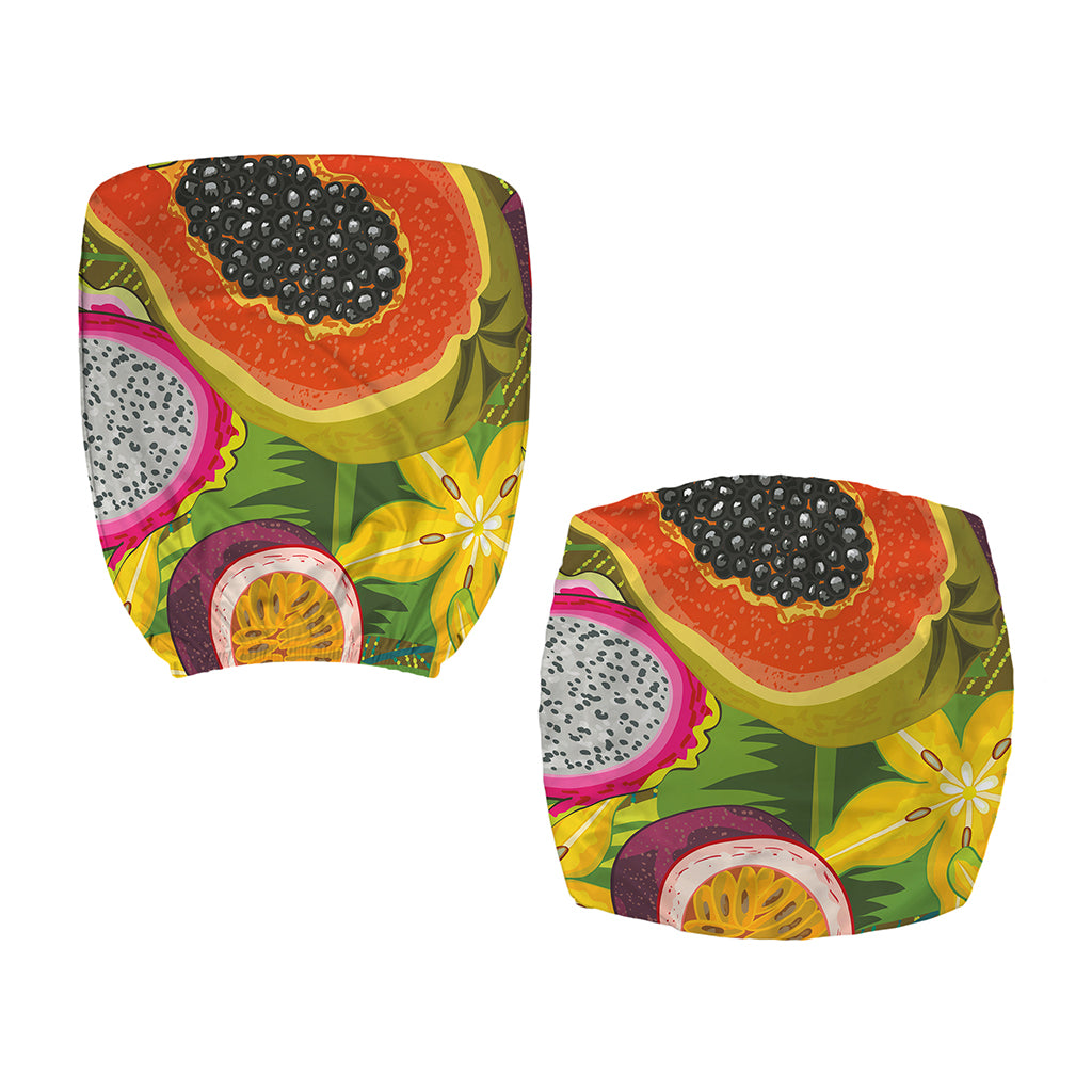Tropical Jungle Fruits Pattern Print Office Chair Cover