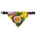 Tropical Jungle Fruits Pattern Print Over The Collar Dog Bandana