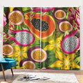 Tropical Jungle Fruits Pattern Print Pencil Pleat Curtains