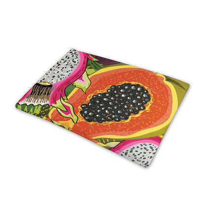 Tropical Jungle Fruits Pattern Print Pet Cooling Mat Cover