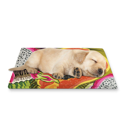 Tropical Jungle Fruits Pattern Print Pet Cooling Mat Cover