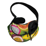 Tropical Jungle Fruits Pattern Print Pet Sling Carrier